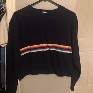 brandy melville/john galt long sleeve rainbow tee